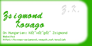 zsigmond kovago business card